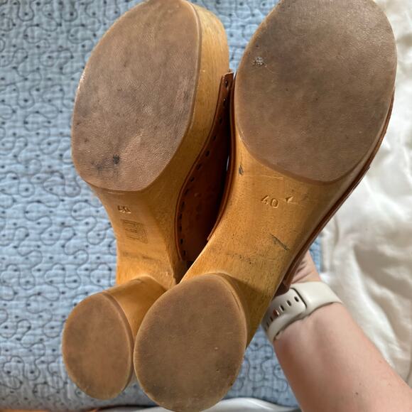 Isabel Marant Okya Clogs in Natural Open Toe Leather Upper Size 40 casual summer - Picture 8 of 12